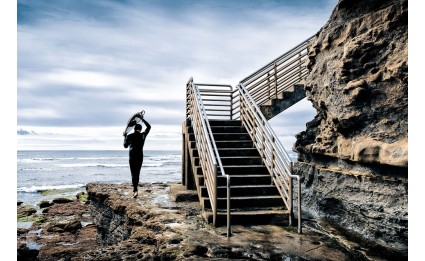 Sunset Cliffs Surfer