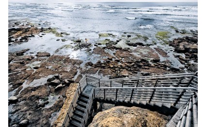 Surfers at Sunset Cliffs