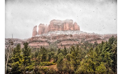 Cathedral Rock Snow