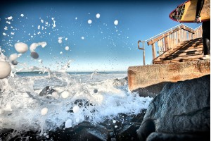 Enjoying the King Tide at Tower 27