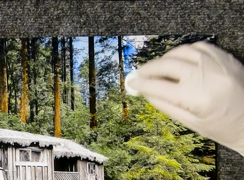 adding blue in thick layer to sky