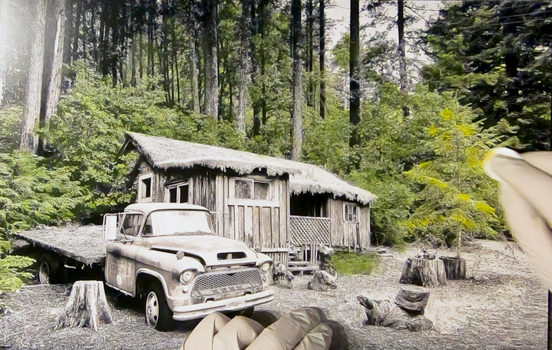 adding cadmium yellow on top of greens of small tree