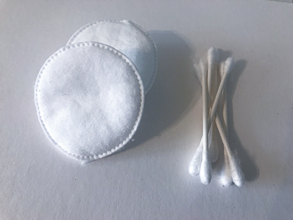 cotton rounds and q tips