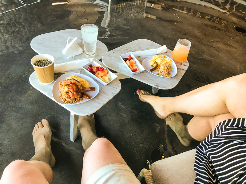 eating breakfast at the lanai westin resort maui