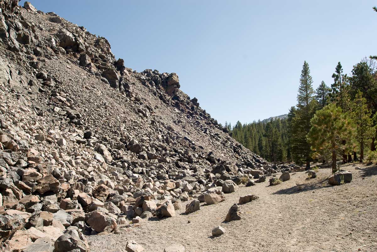 foot of obsidian dome north of mammoth lakes