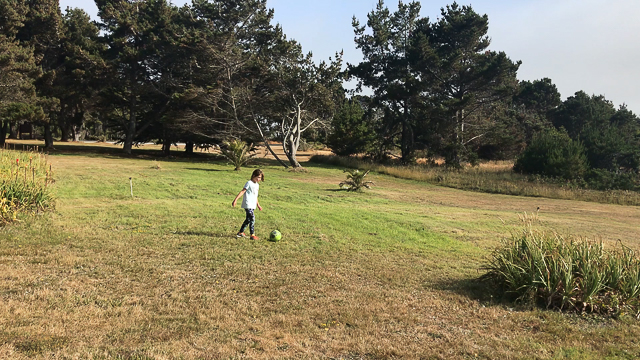 katie playing soccer at fort ross lodge