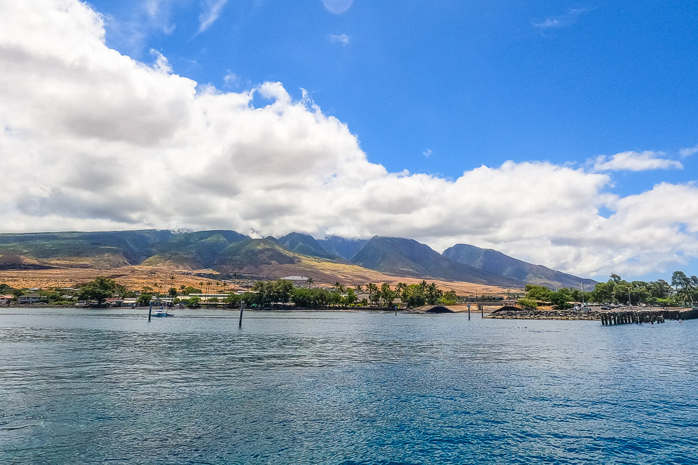 mala beach at west Maui from the ocean