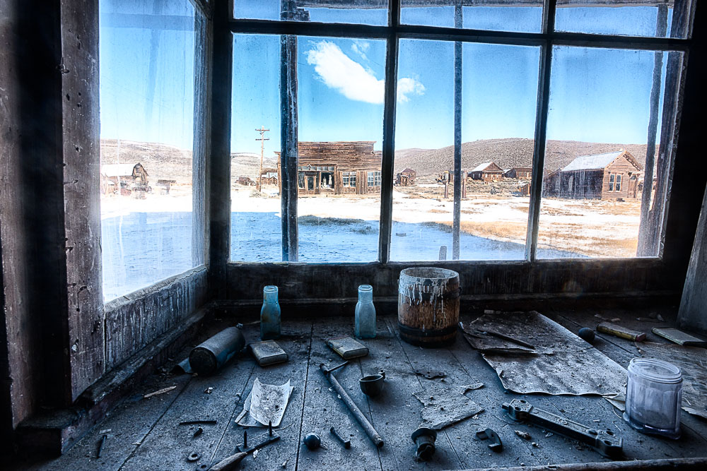 view of Boone and Wright General Store from the Wheaton and Hollis Hotel